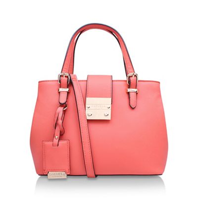 Orange 'Micro Mandy' slouch handbag with shoulder straps